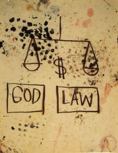 God Law Painting by Jean-michel Basquiat; God Law Art Print for sale